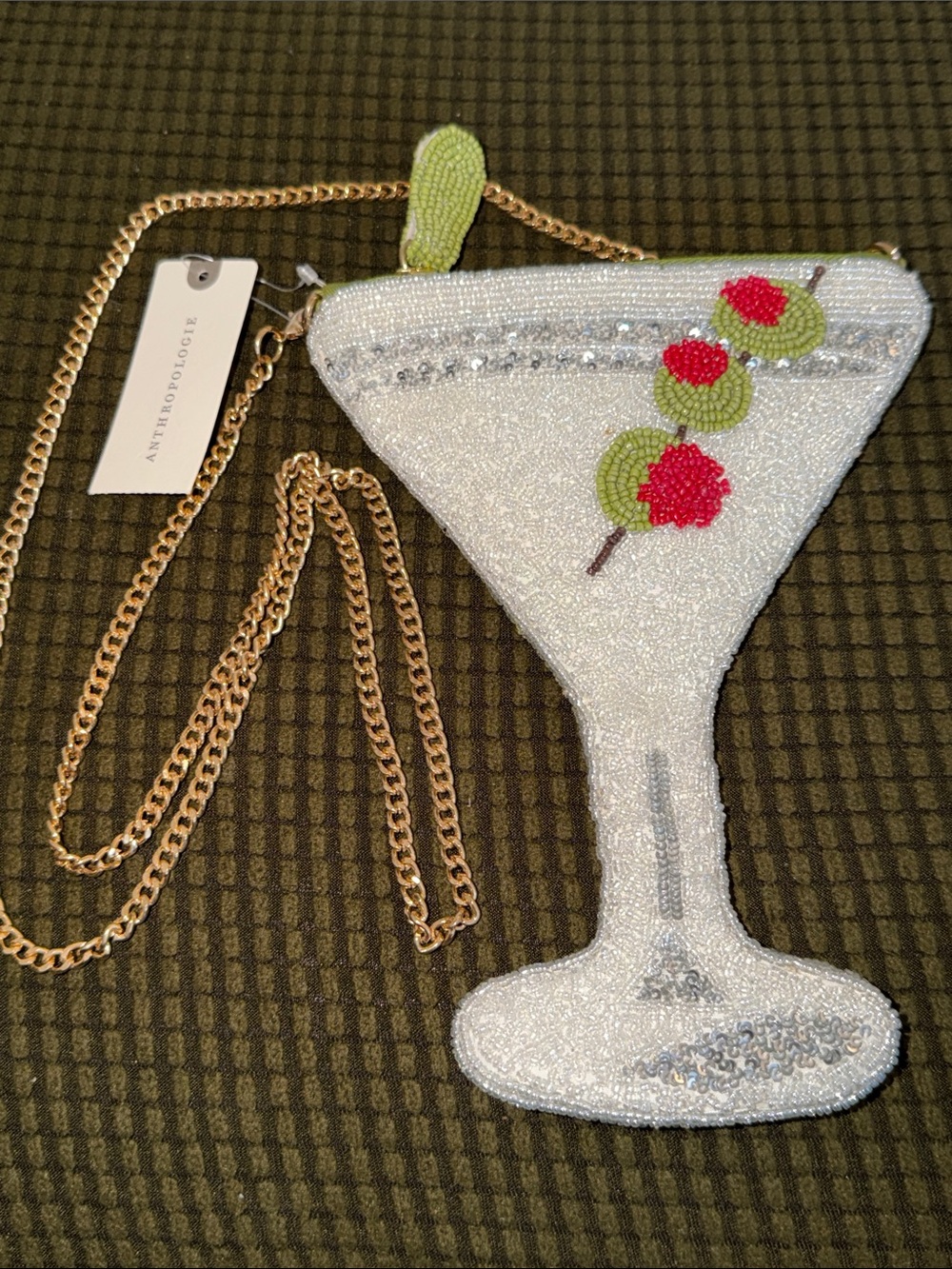 Anthropologie Maeve Martini 🍸 Glass Beaded Purse NWT! - Picture 2 of 4